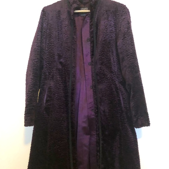 Hilary Radley Deep Purple Coat, Size 6 - Picture 1 of 6